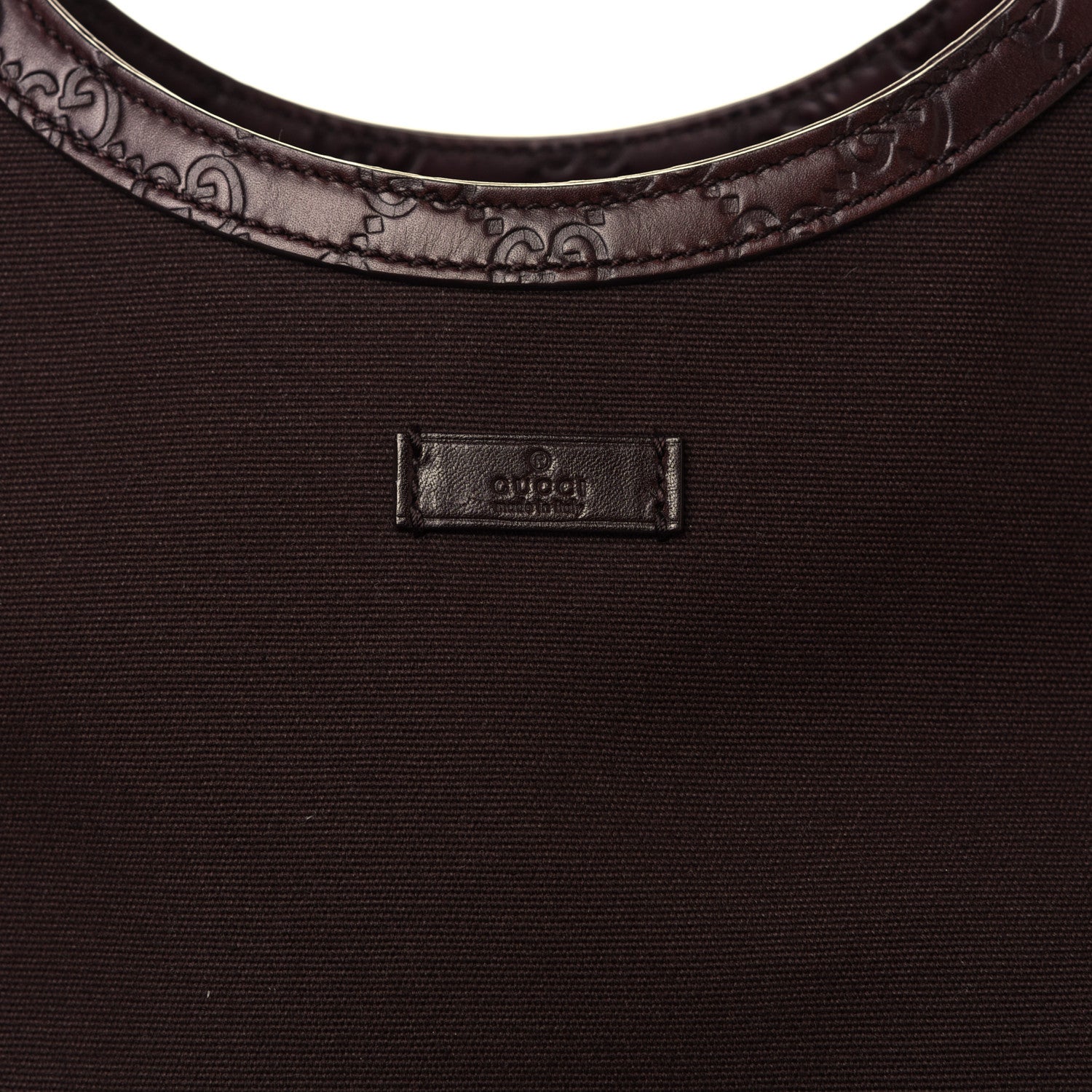 Gucci Guccissima Trim Canvas Hobo Dark Brown 13 of 13