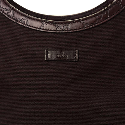 Gucci Guccissima Trim Canvas Hobo Dark Brown 13 of 13