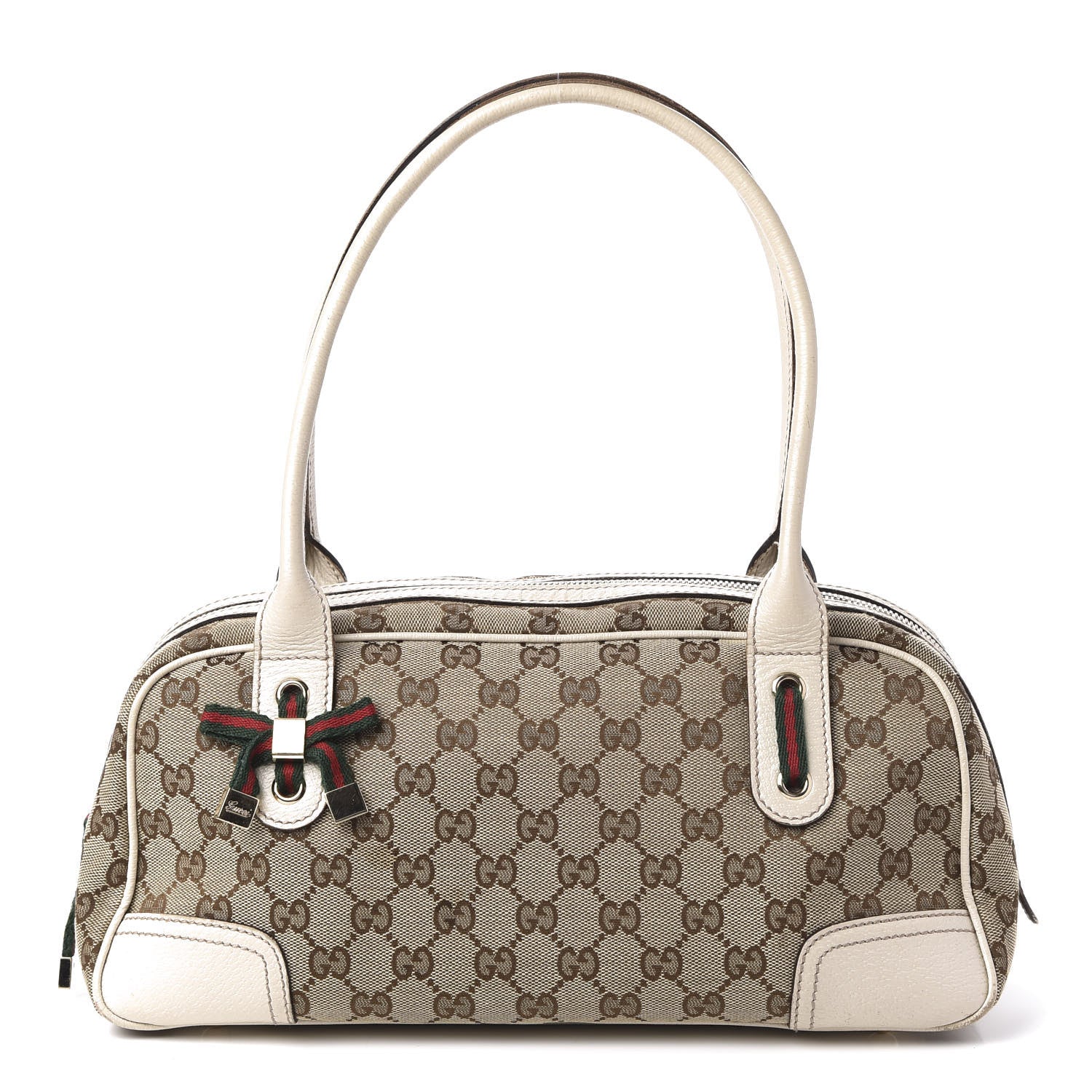 Gucci Monogram Small Princy Satchel Off White 1 of 13