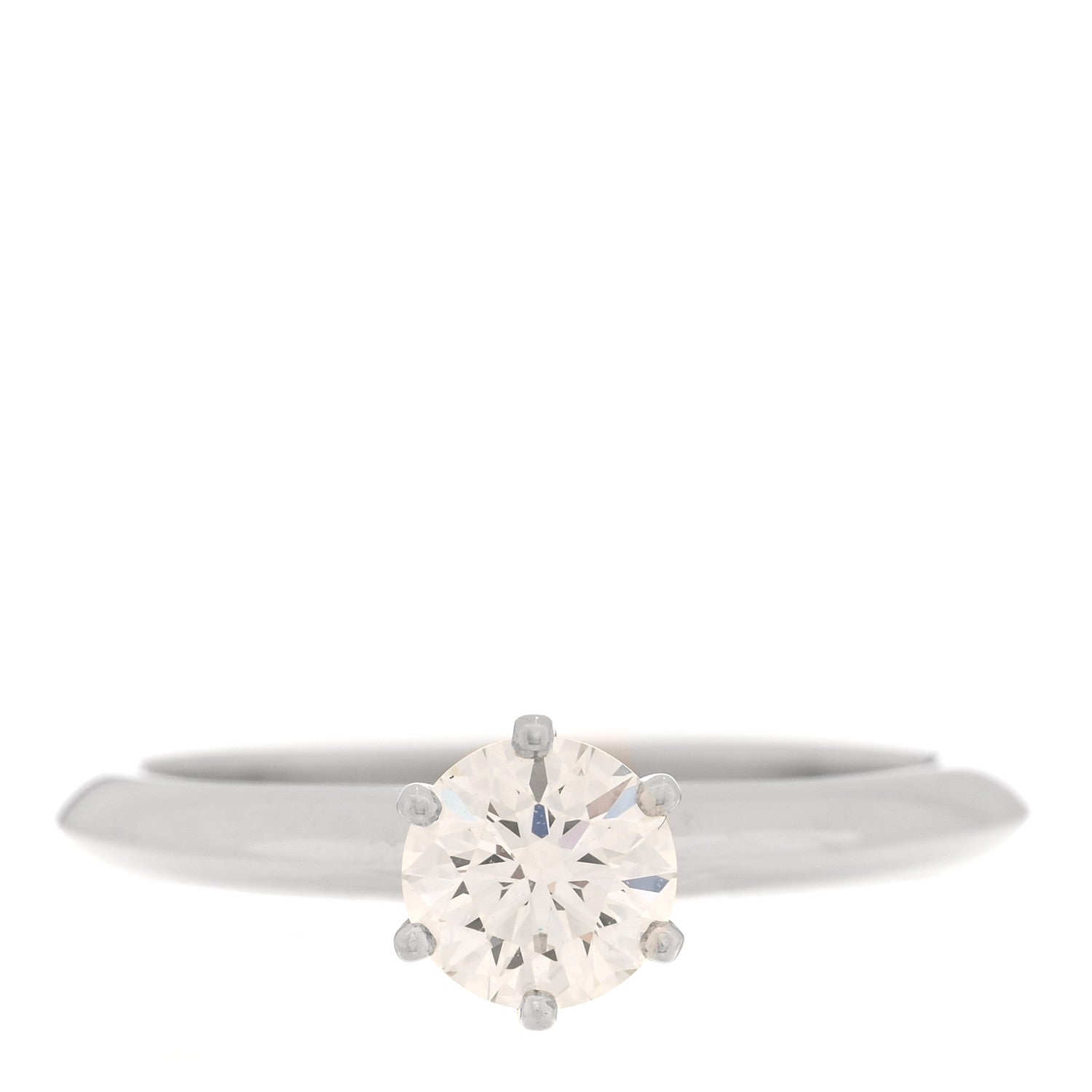 Tiffany Platinum Diamond .62ct Solitaire Engagement Ring 52 6 1 of 6