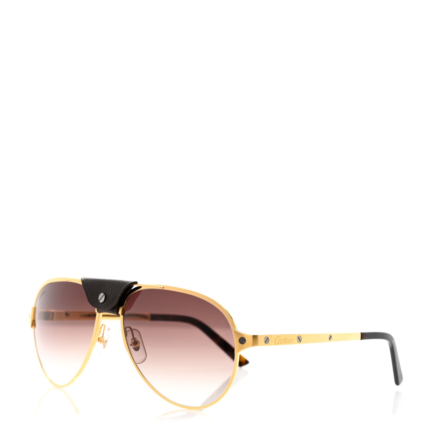 Cartier Santos Dumont Aviator Sunglasses Brown 1 of 8