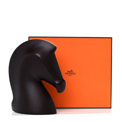 Hermes Mahogany Wood Samarcande Paperweight Etoupe 7 of 7