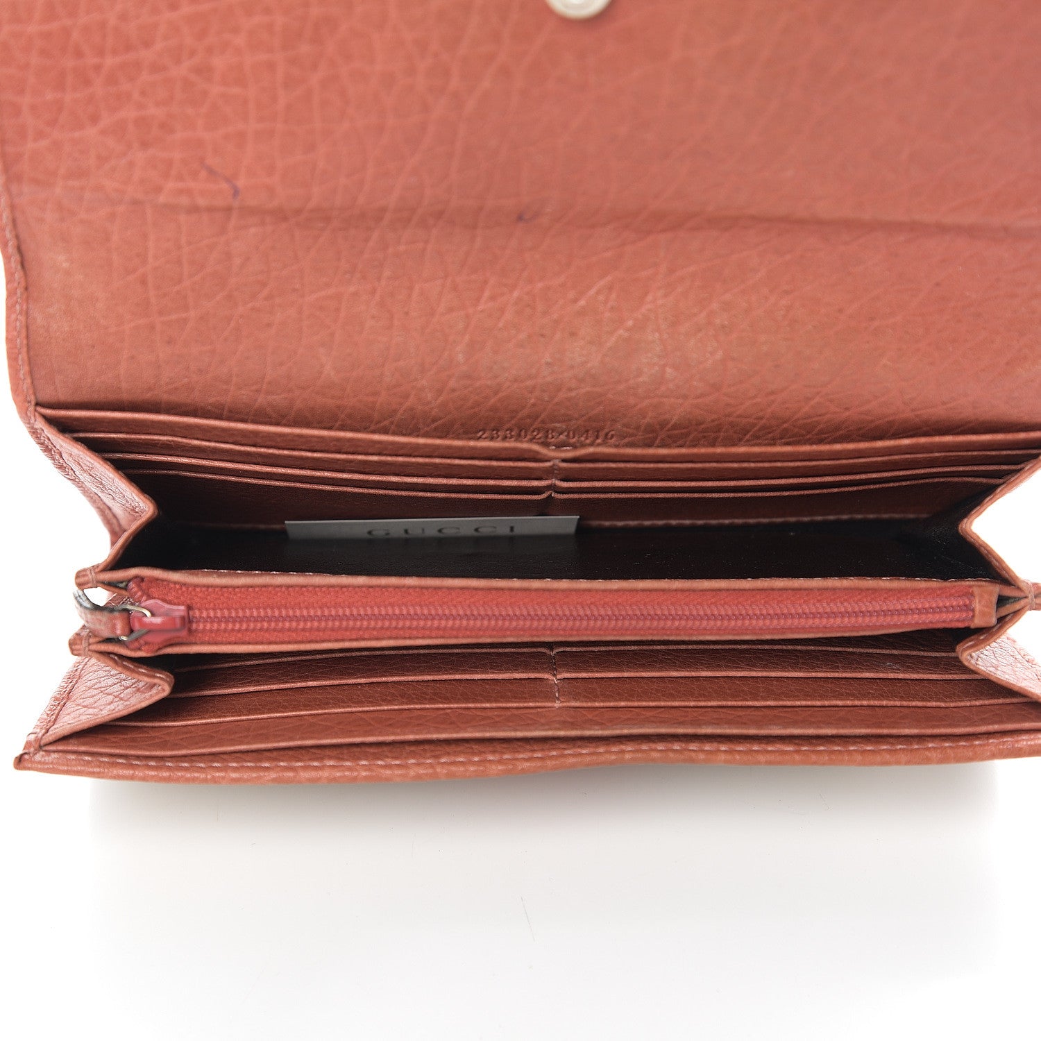 Gucci Monogram Continental Flap Wallet Coral 4 of 10