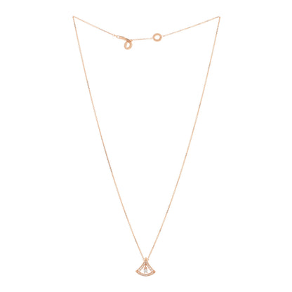 Bulgari 18K Rose Gold Diamond Divas' Dream Openwork Pave Pendant Necklace 2 of 4