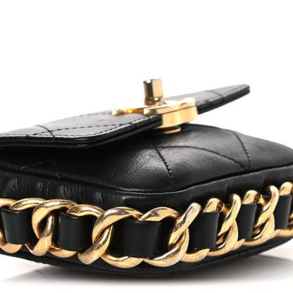 Chanel Calfskin Quilted Mini Framing Chain Bag Black 9 of 12