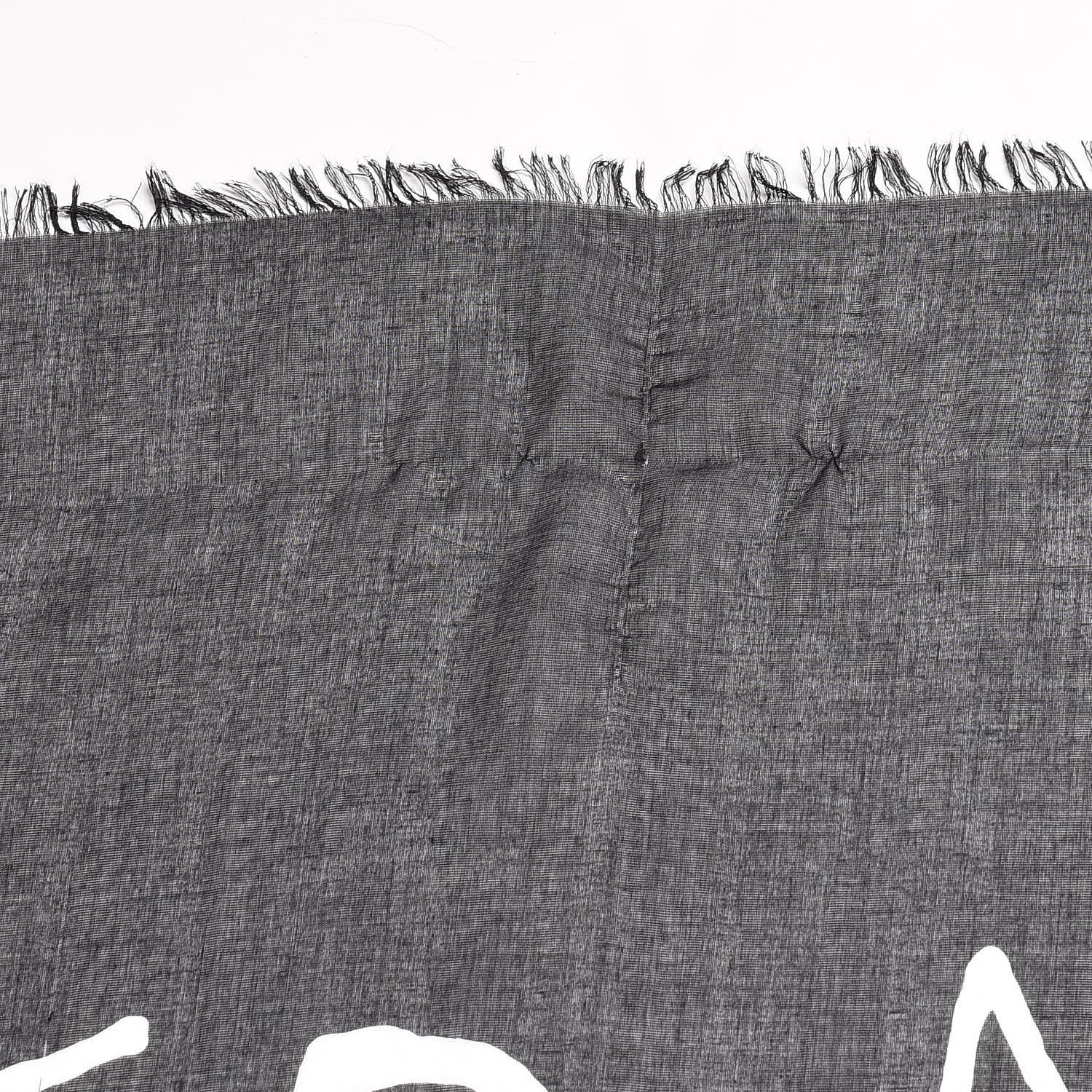 Gucci Modal Silk Coco Capitan Logo Square Scarf Black 4 of 8
