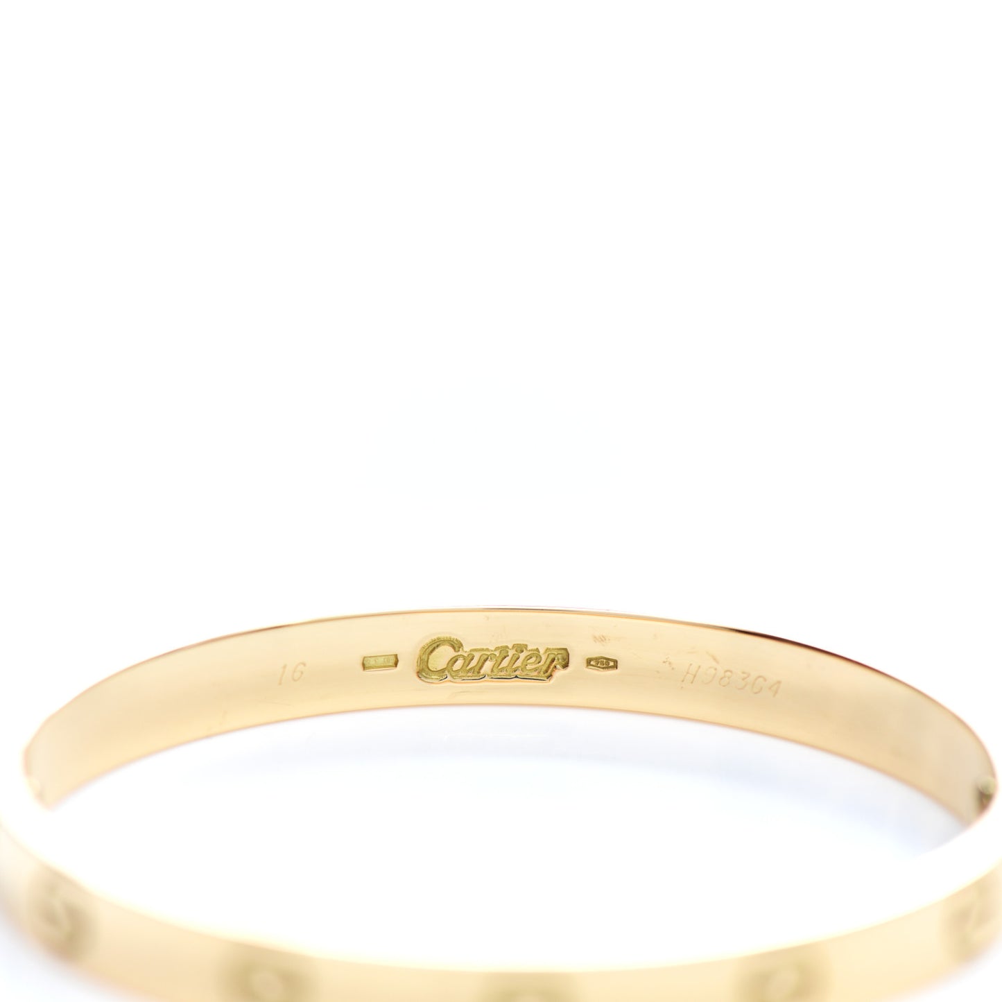 18K Yellow Gold LOVE Bracelet 16