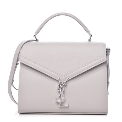 Saint Laurent Grain de Poudre Medium Classic Monogram Cassandra Top Handle Granite 1 of 9