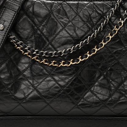 Chanel Aged Calfskin Quilted Large Gabrielle Hobo Black 8 of 10