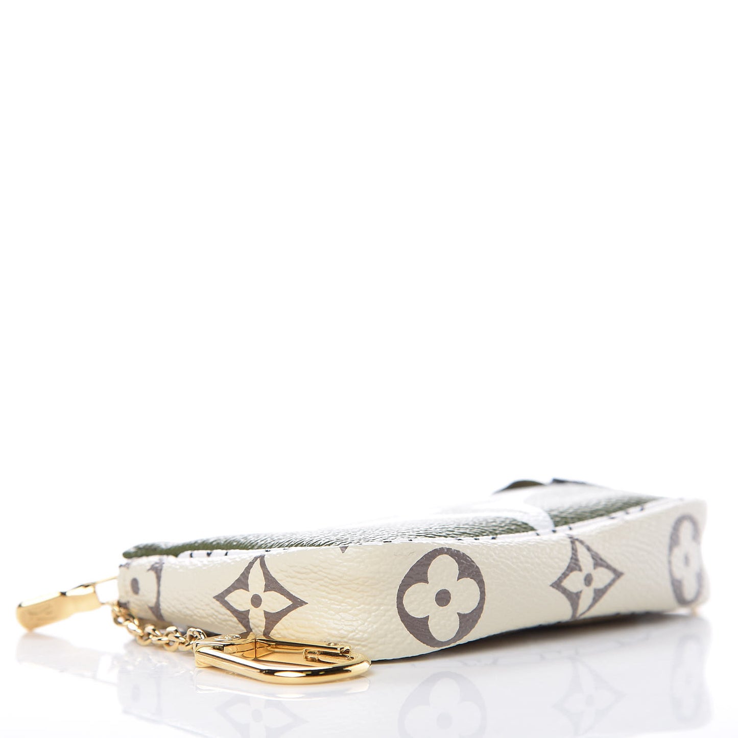 Monogram Giant Micro Pochette Accessories Kaki White