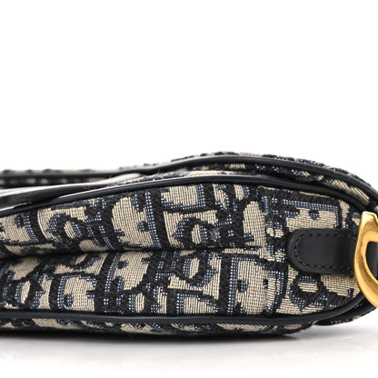 Christian Dior Oblique Mini Saddle Bag Blue 10 of 13