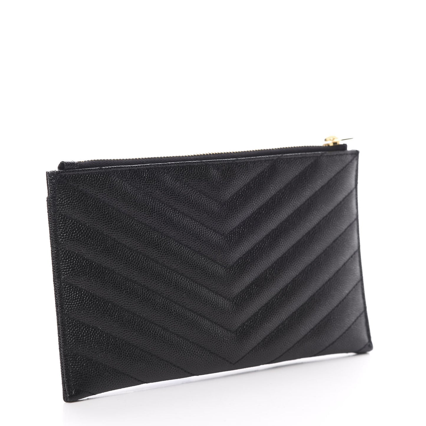 Grain De Poudre Chevron Monogram Bill Pouch Black