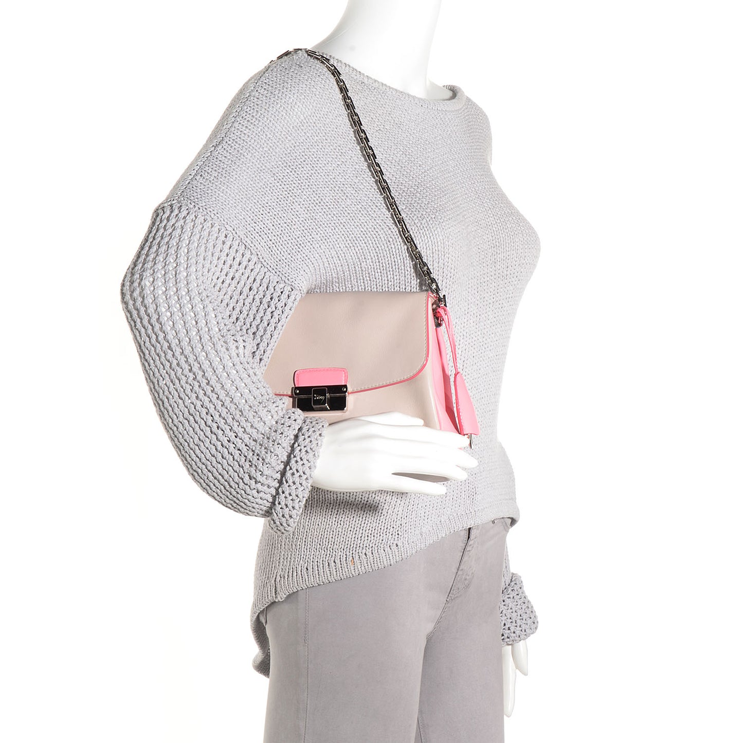 Calfskin Small Diorling Rose Candy