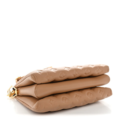 Louis Vuitton Lambskin Embossed Monogram Coussin PM Camel 4 of 9