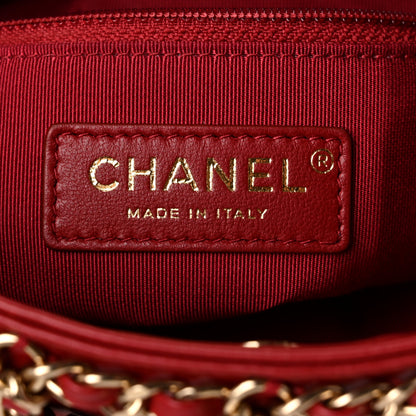 Chanel Lambskin Shopping Chain Tote Red 11 of 19