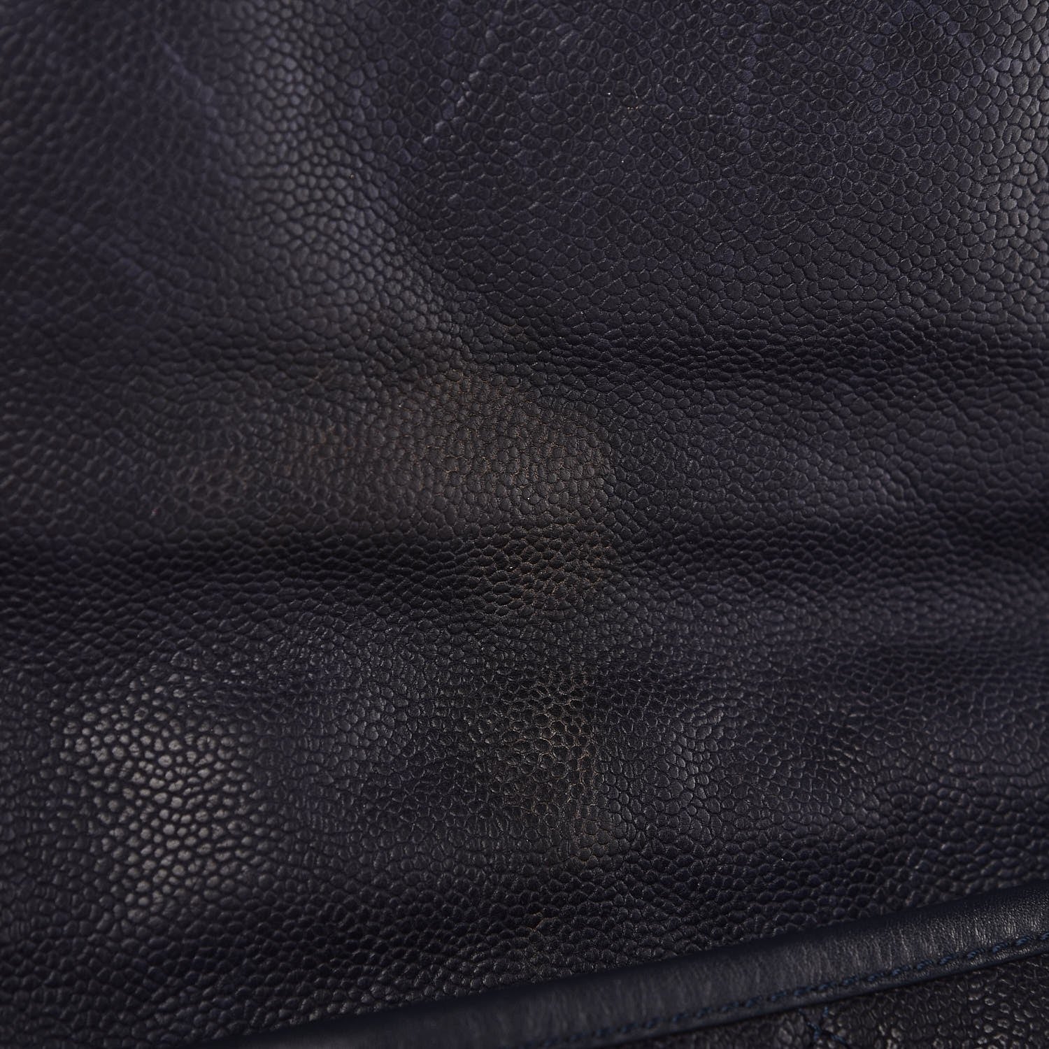 Chanel Caviar Quilted Large French Riviera Flap Navy Blue 9 of 12