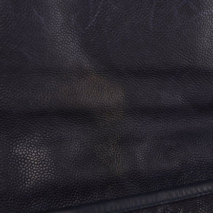 Chanel Caviar Quilted Large French Riviera Flap Navy Blue 9 of 12