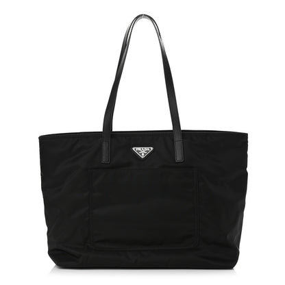 Prada Tessuto Nylon Vela Saffiano Tote Black 1 of 8