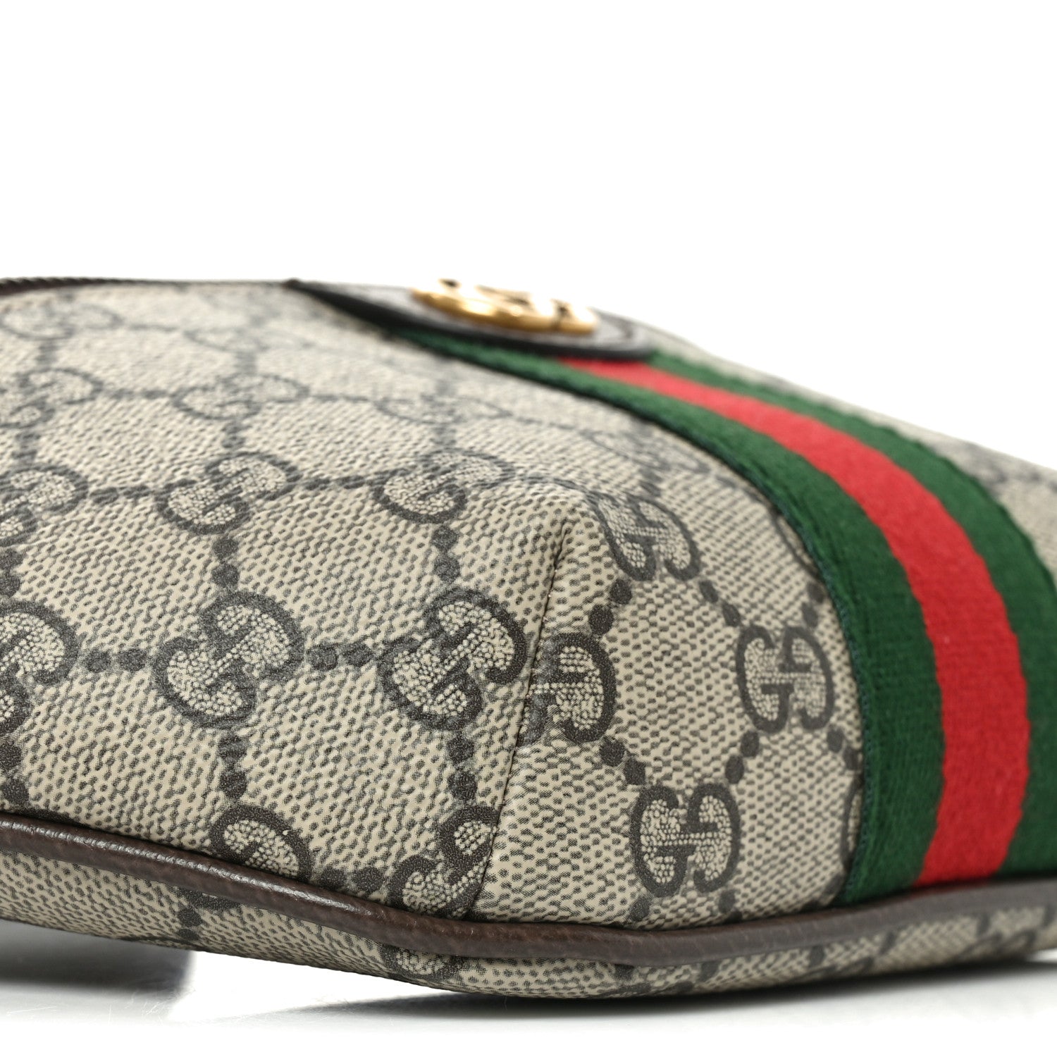Gucci GG Supreme Monogram Web Small Ophidia Belt Bag Beige Ebony New Acero 9 of 11