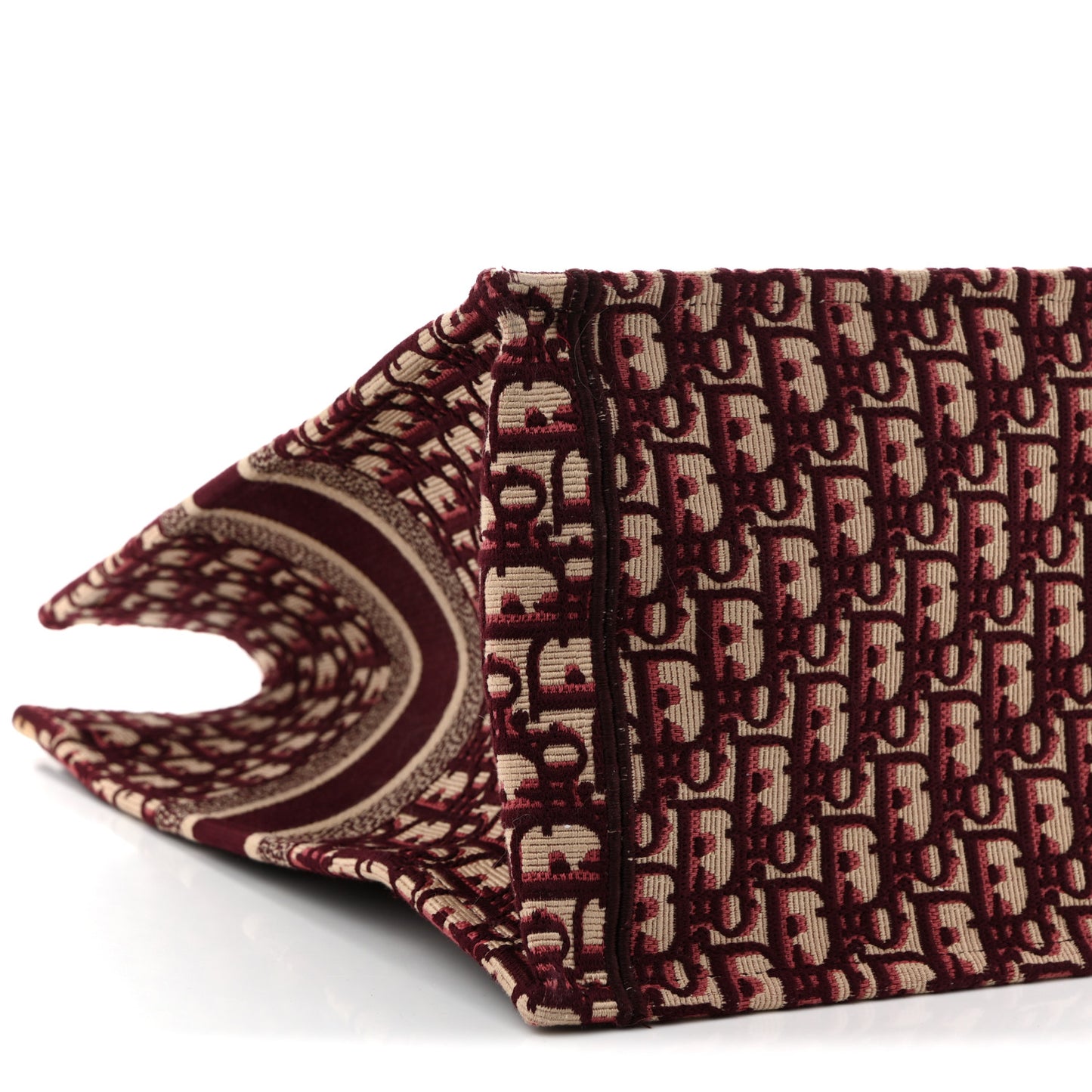 Oblique Large Book Tote Burgundy Multicolor