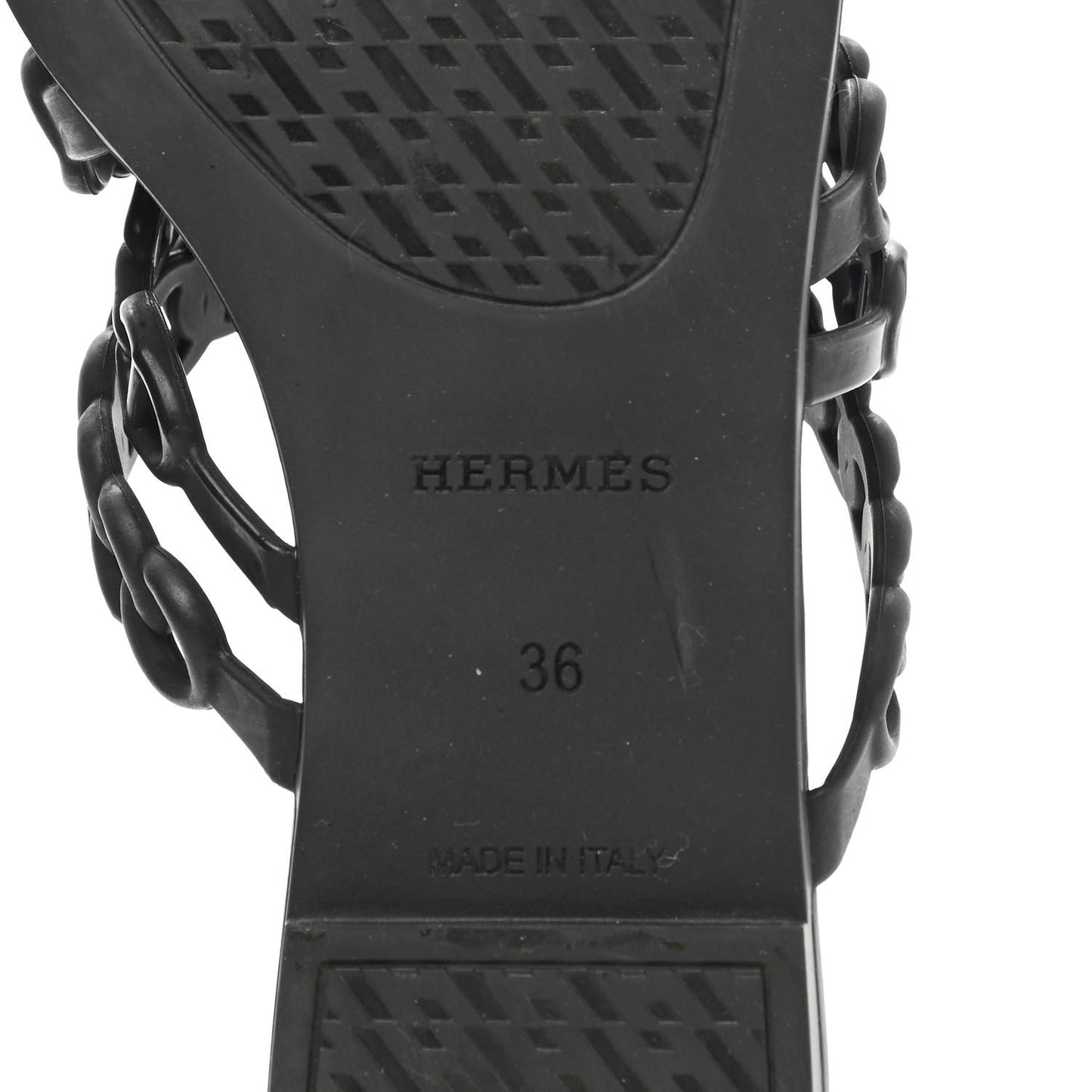 Rubber Chaine d'Ancre Nude Sandals 36 Black