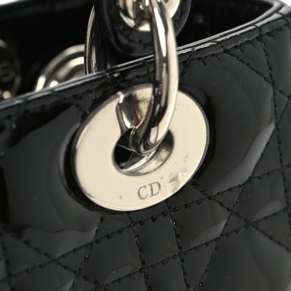 Christian Dior Patent Cannage Medium Lady Dior Black 13 of 13
