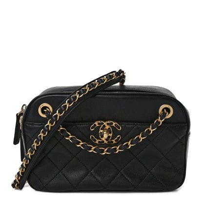 Chanel Goatskin Quilted Chanel 19 Camera Case Black 1 of 9