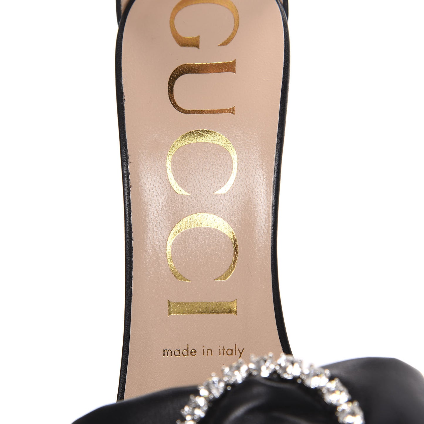 Nappa Ilse Pleated Bow Sandals 36 Black
