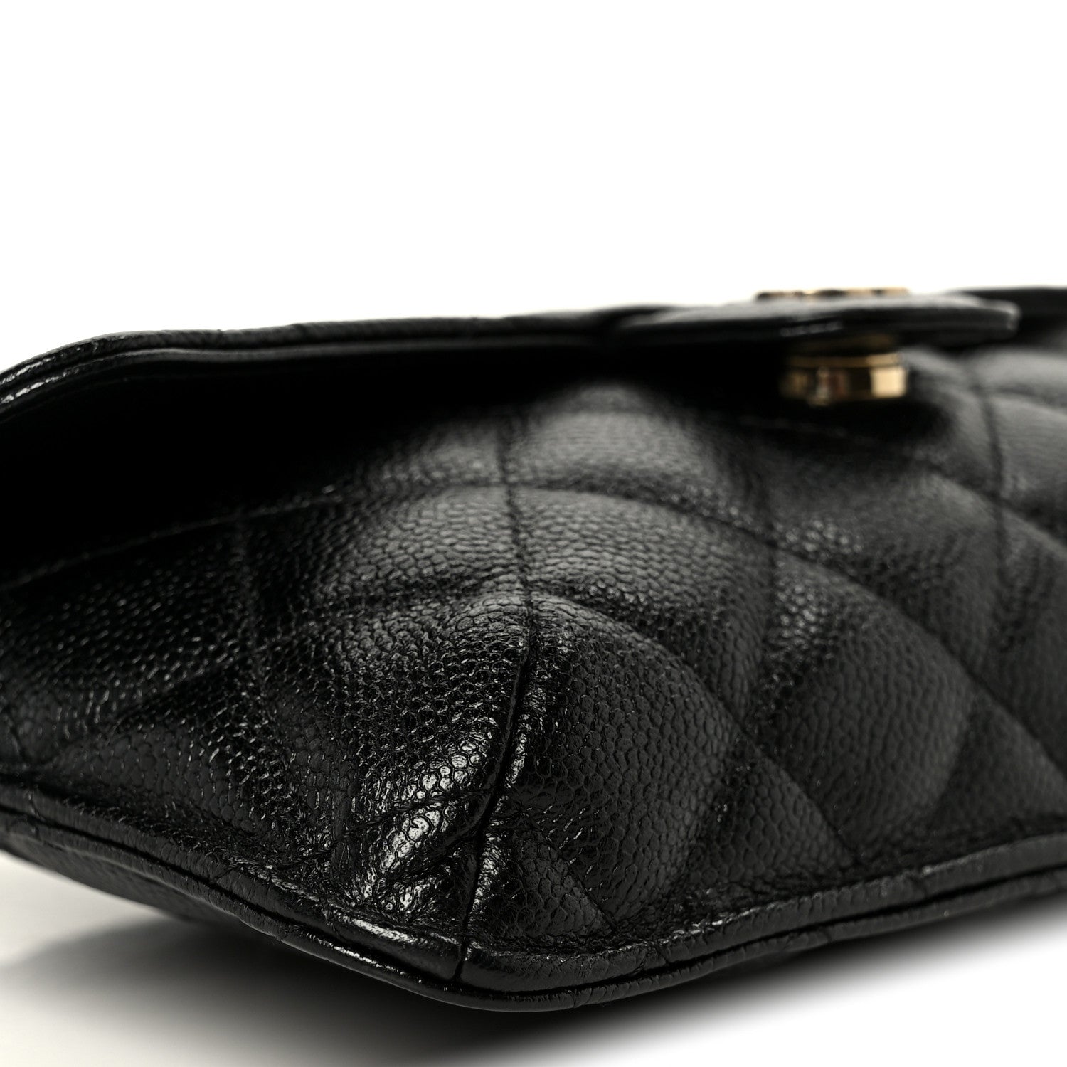 Chanel Caviar Fabric Foldable Tote Bag With Chain Black Multicolor 17 of 20