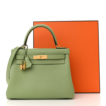 Hermes Evercolor Kelly Retourne 28 Vert Criquet 11 of 11