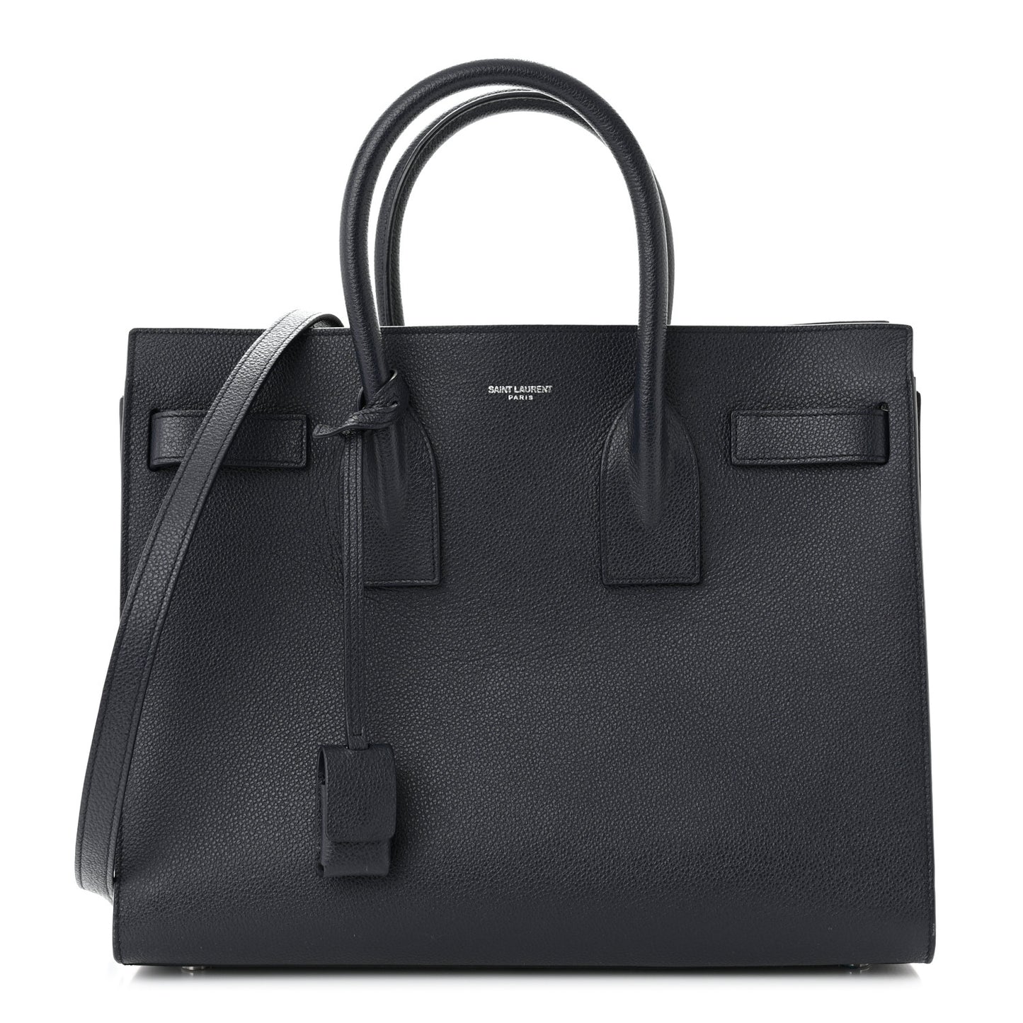 Grained Calfskin Small Sac De Jour Navy