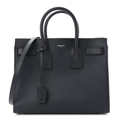 Saint Laurent Grained Calfskin Small Sac De Jour Navy 1 of 11