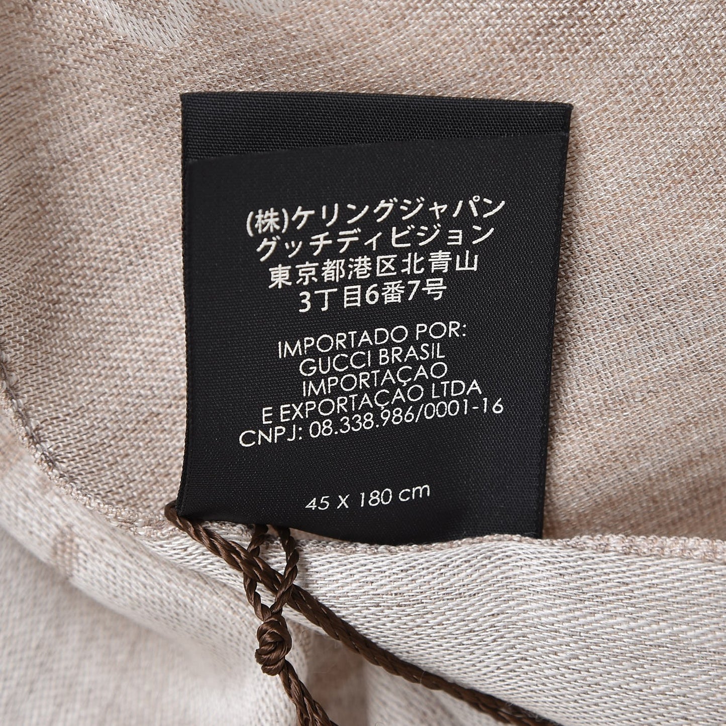 Wool Silk GG Monogram GGNat Scarf Sand