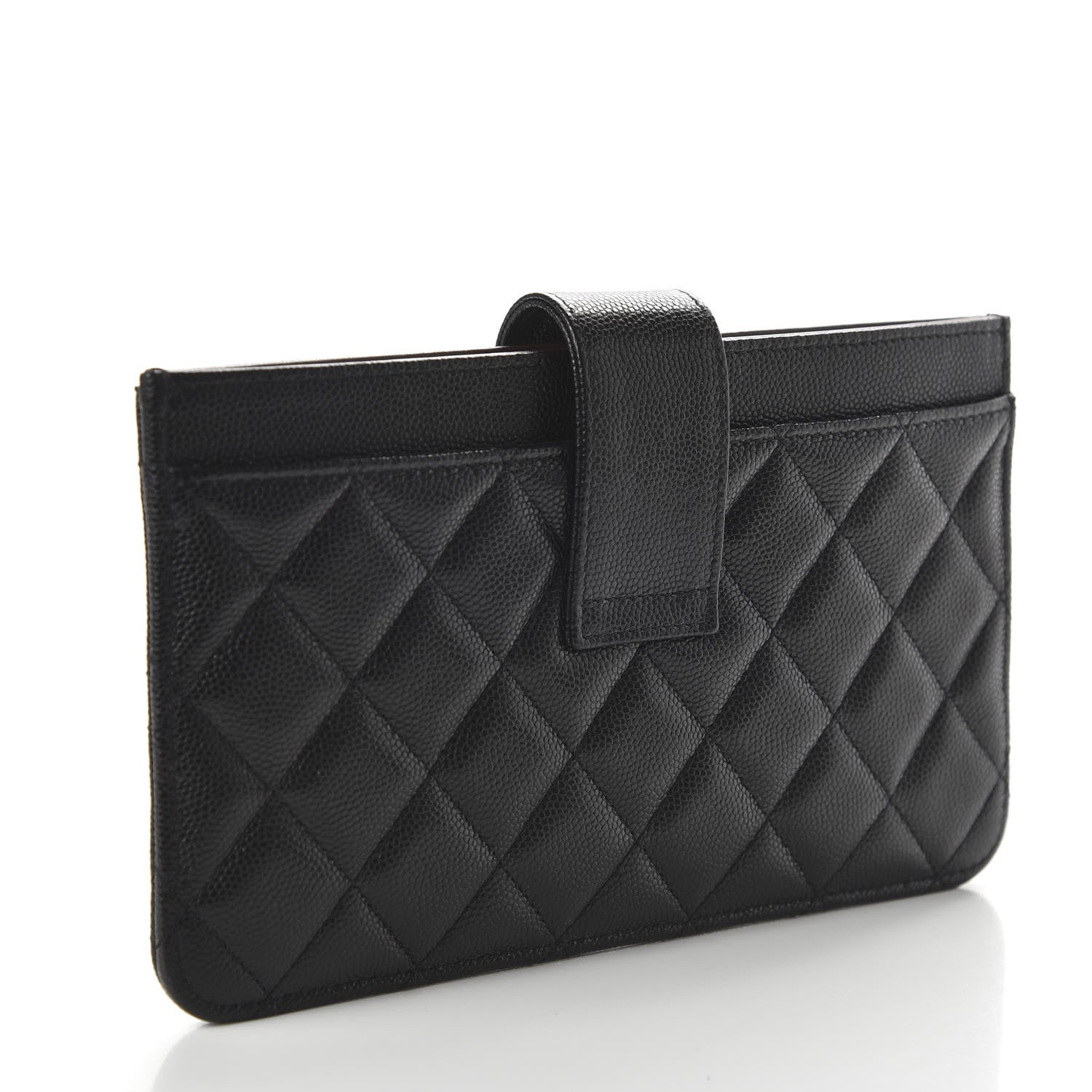 Chanel Caviar Quilted Classic Strap Pouch Black 3 of 12