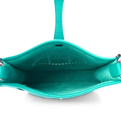Hermes Taurillon Clemence Evelyne TPM Bleu Paon 4 of 4