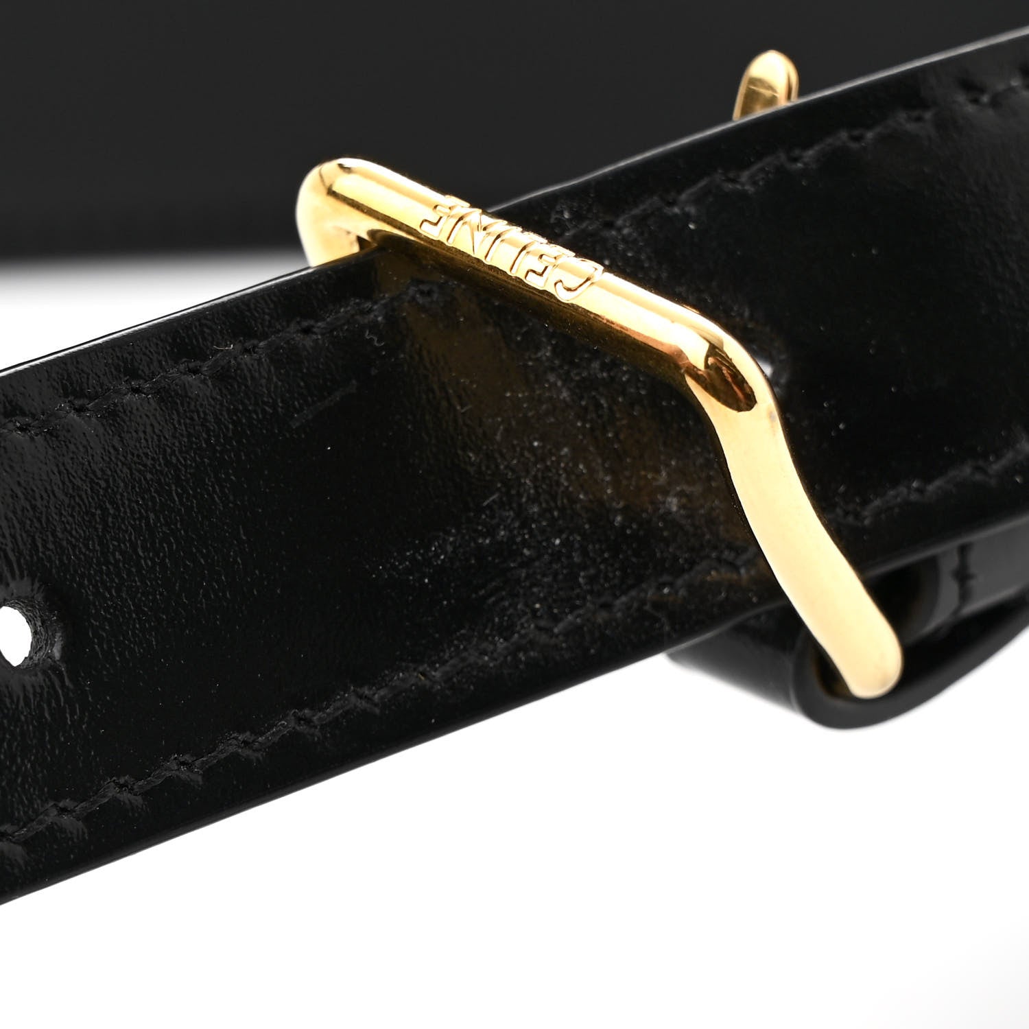 Celine Shiny Calfskin Medium Triomphe Black 11 of 12