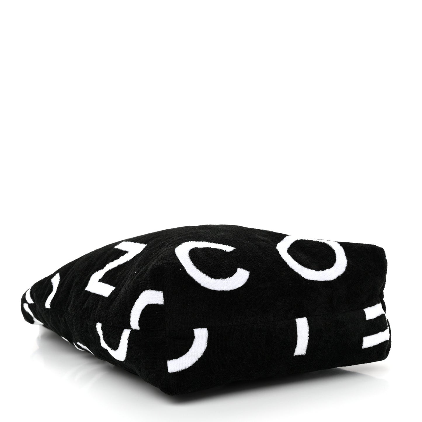 Terry Cotton Logo Beach Hobo Black White