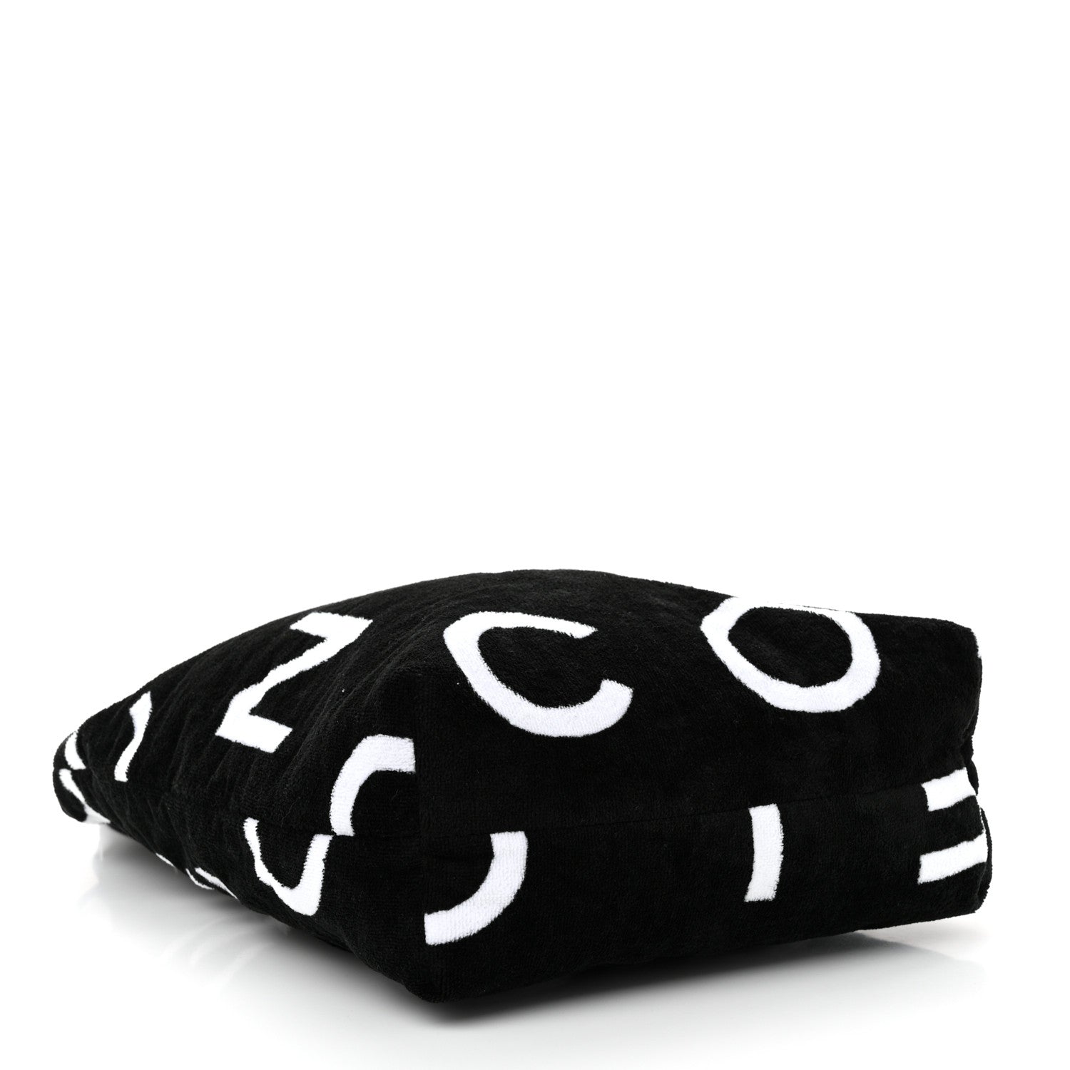 Chanel Terry Cotton Logo Beach Hobo Black White 5 of 11