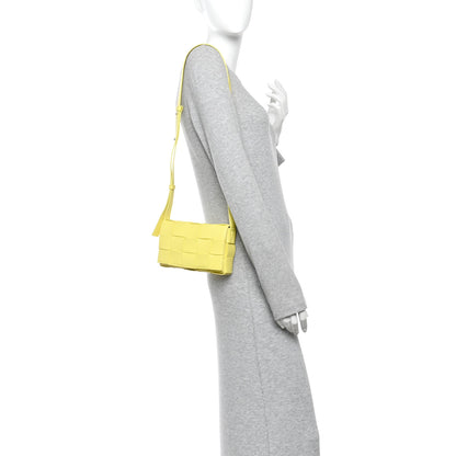 Bottega Veneta Lambskin Maxi Intrecciato Small Cassette Crossbody Bag Lemonade 2 of 10