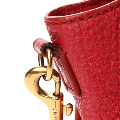 Celine Drummed Calfskin Nano Luggage Red 11 of 11