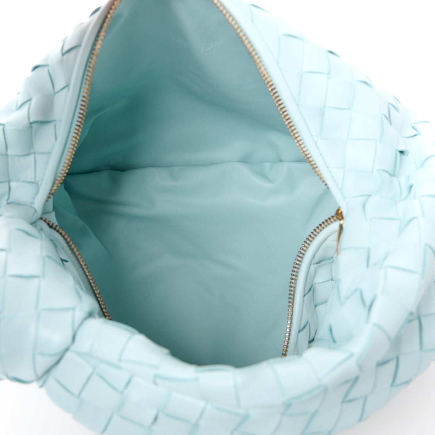 Nappa Intrecciato Teen Jodie Hobo Teal Washed