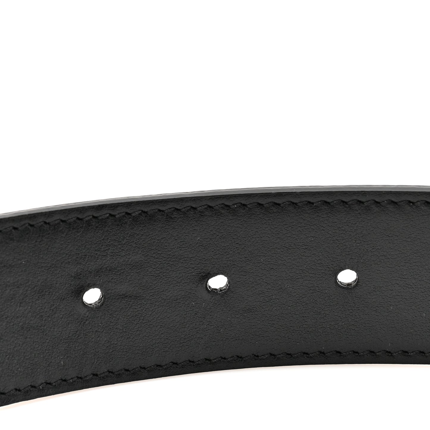 GG Supreme Monogram Plutone Calfskin Double G Reversible 30mm Belt 80 32 Beige Ebony New Acero