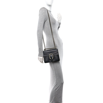 Gucci Calfskin Mini Dionysus Shoulder Bag Black 2 of 10