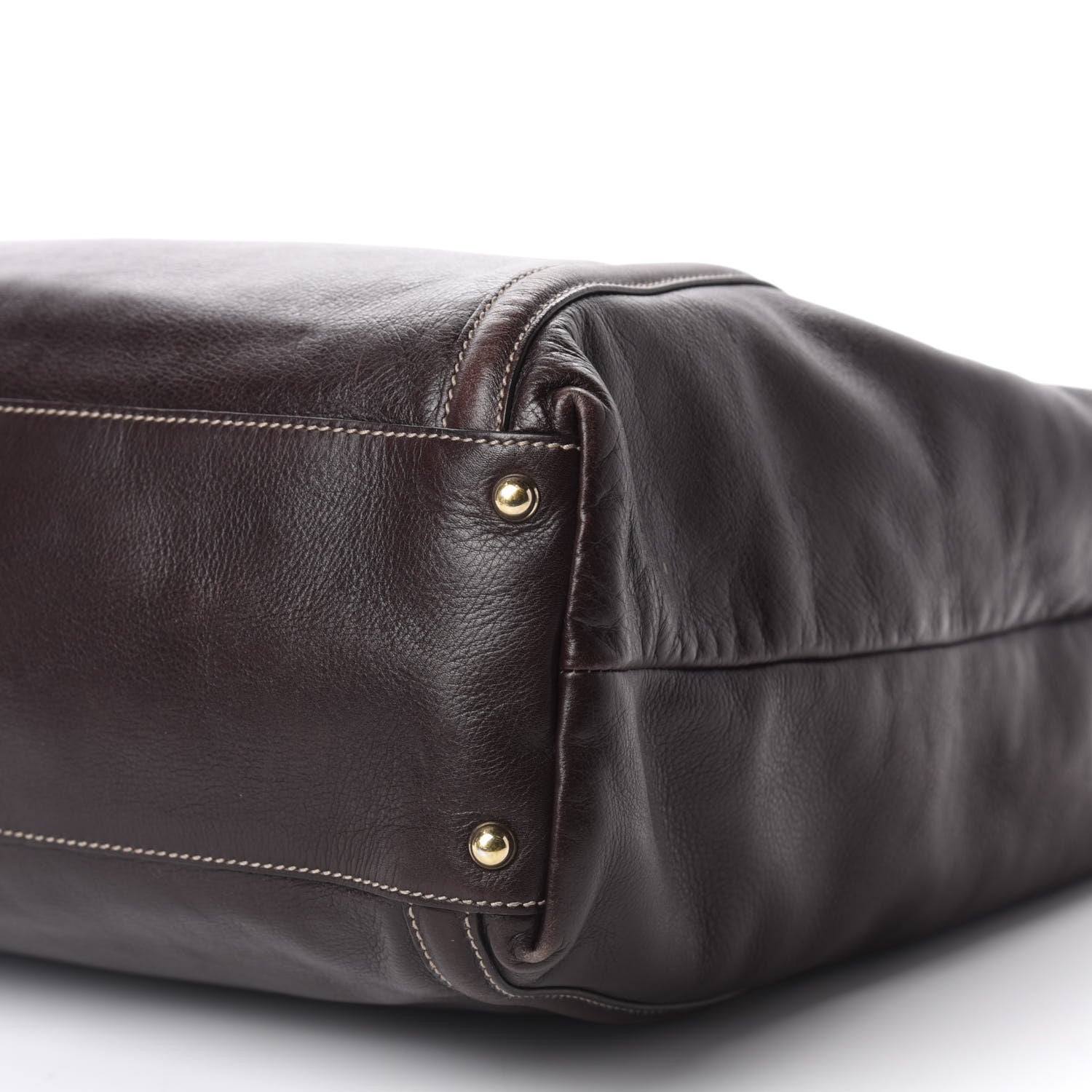 Gucci Calfskin Large Britt Shoulder Bag Dark Brown 7 of 10