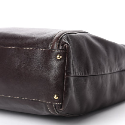 Gucci Calfskin Large Britt Shoulder Bag Dark Brown 7 of 10