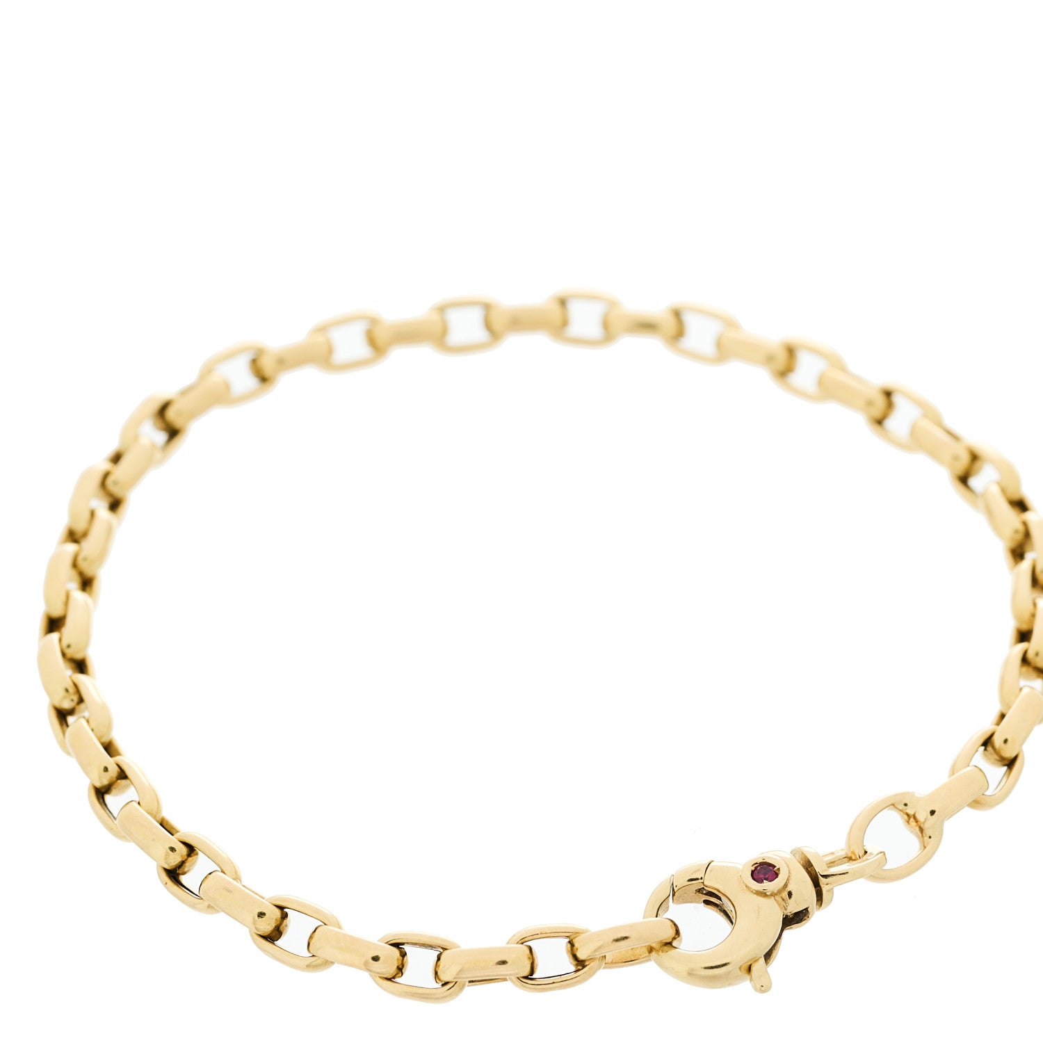 Roberto Coin 18K Yellow Gold Square Link Chain Bracelet 2 of 3