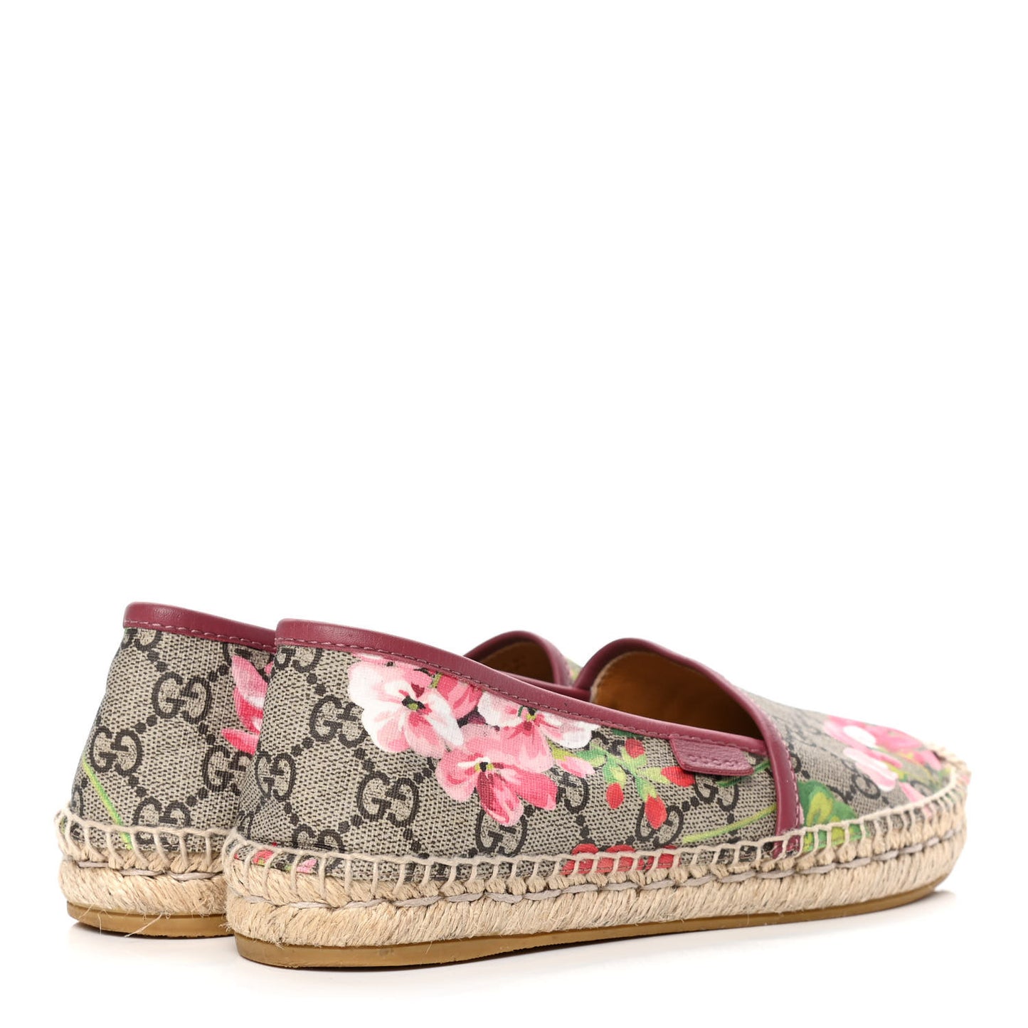 GG Supreme Monogram Blooms Espadrilles 37.5 Beige Multicolor Dry Rose