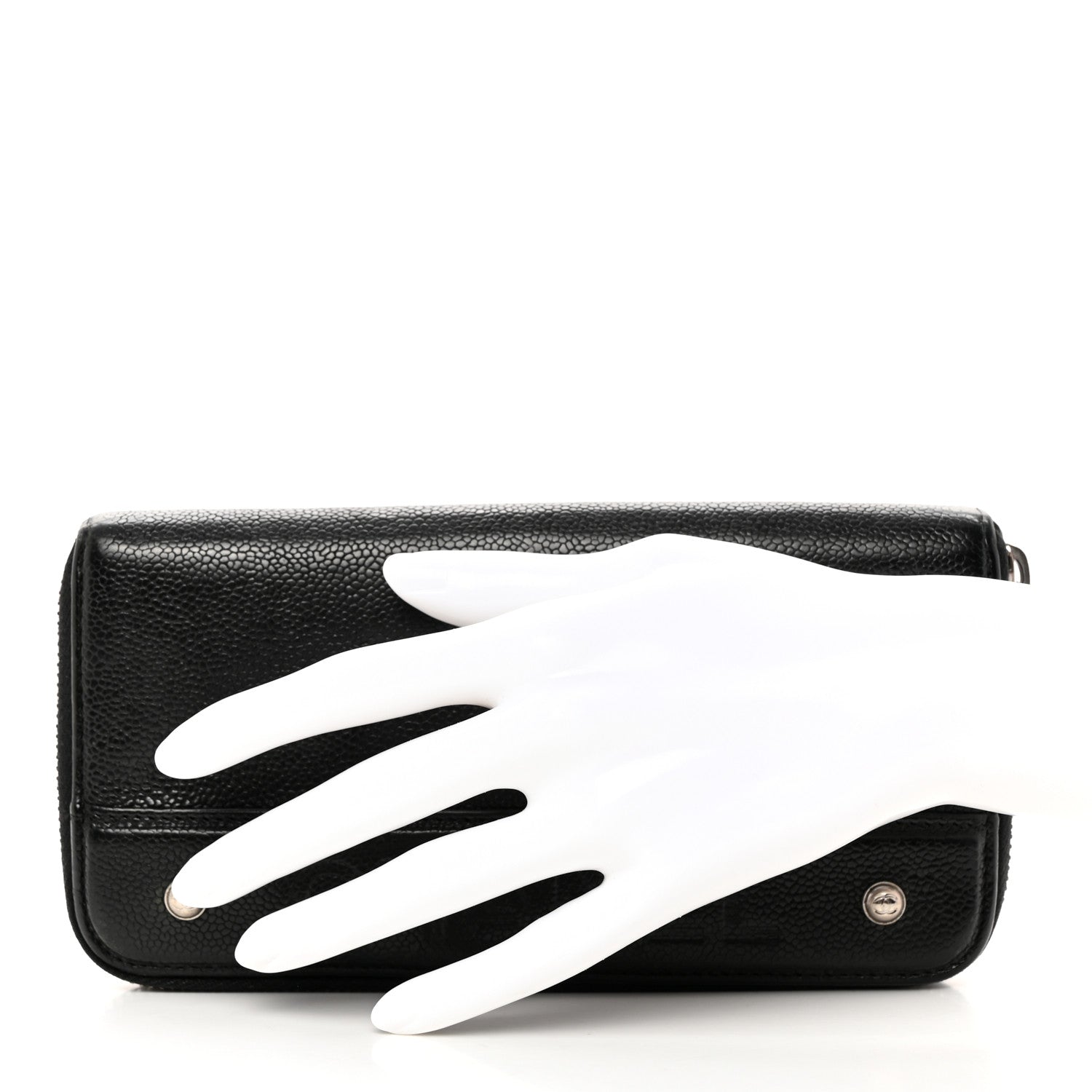 Chanel Caviar Outdoor Ligne Zip Around Wallet Black 2 of 18