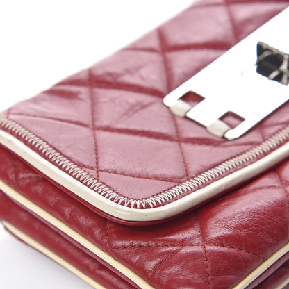 Chanel Lambskin Quilted East West Flap Red 11 of 15