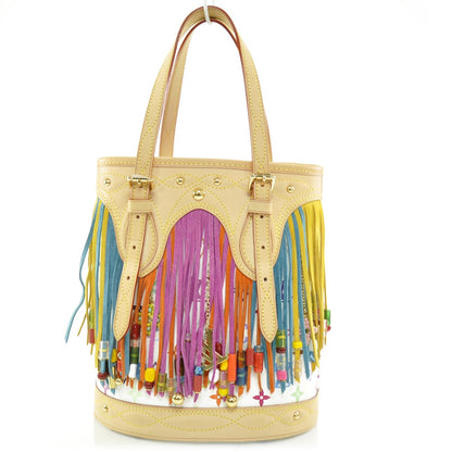 Louis Vuitton Monogram Multicolor Fringe Bucket White 1 of 9